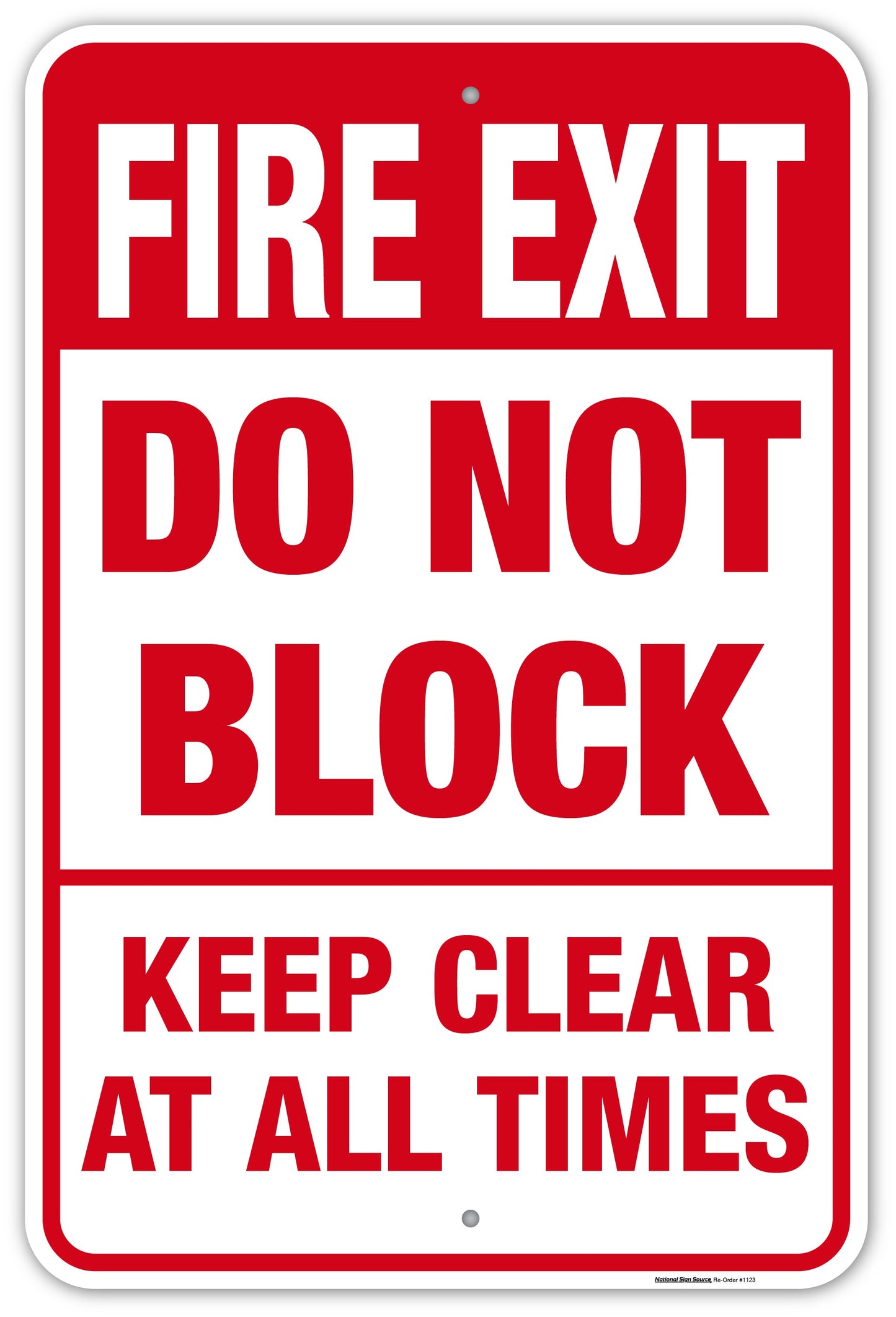 Fire Exit Do Not Block Signs